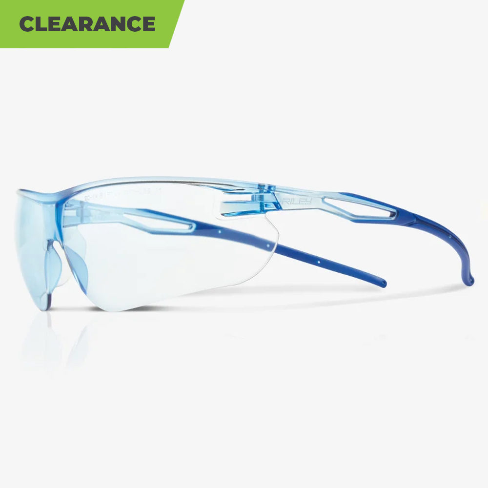 Riley Ligera High Impact Resistance Safety Glasses - Blue lens