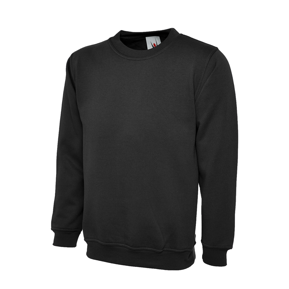 Uneek UC203 Classic Sweatshirt - Black - XS