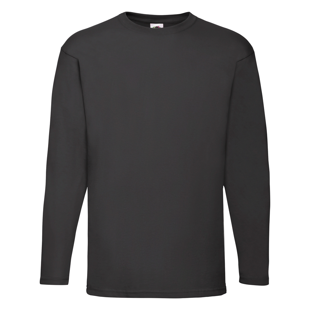 FOTL SS032 Valueweight L/S T-Shirt - Black - Small