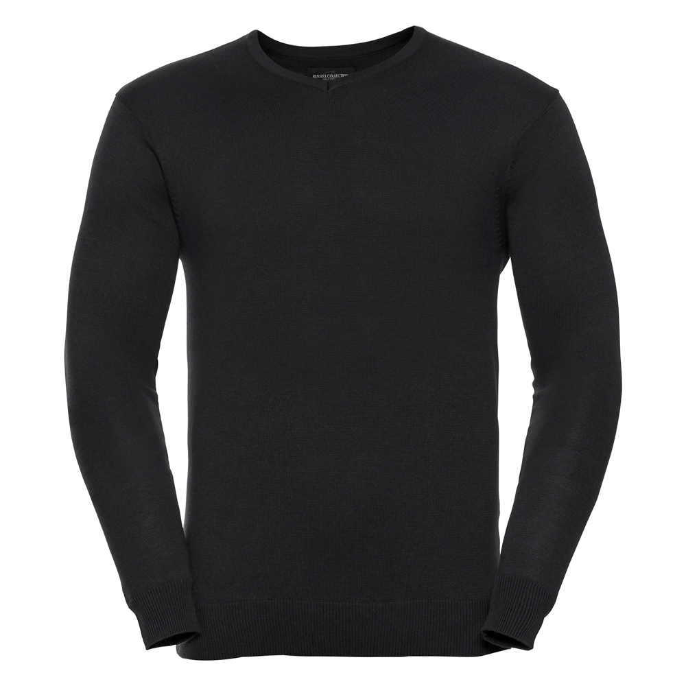 Russell J710M V-Neck Pullover - Black - 2XS