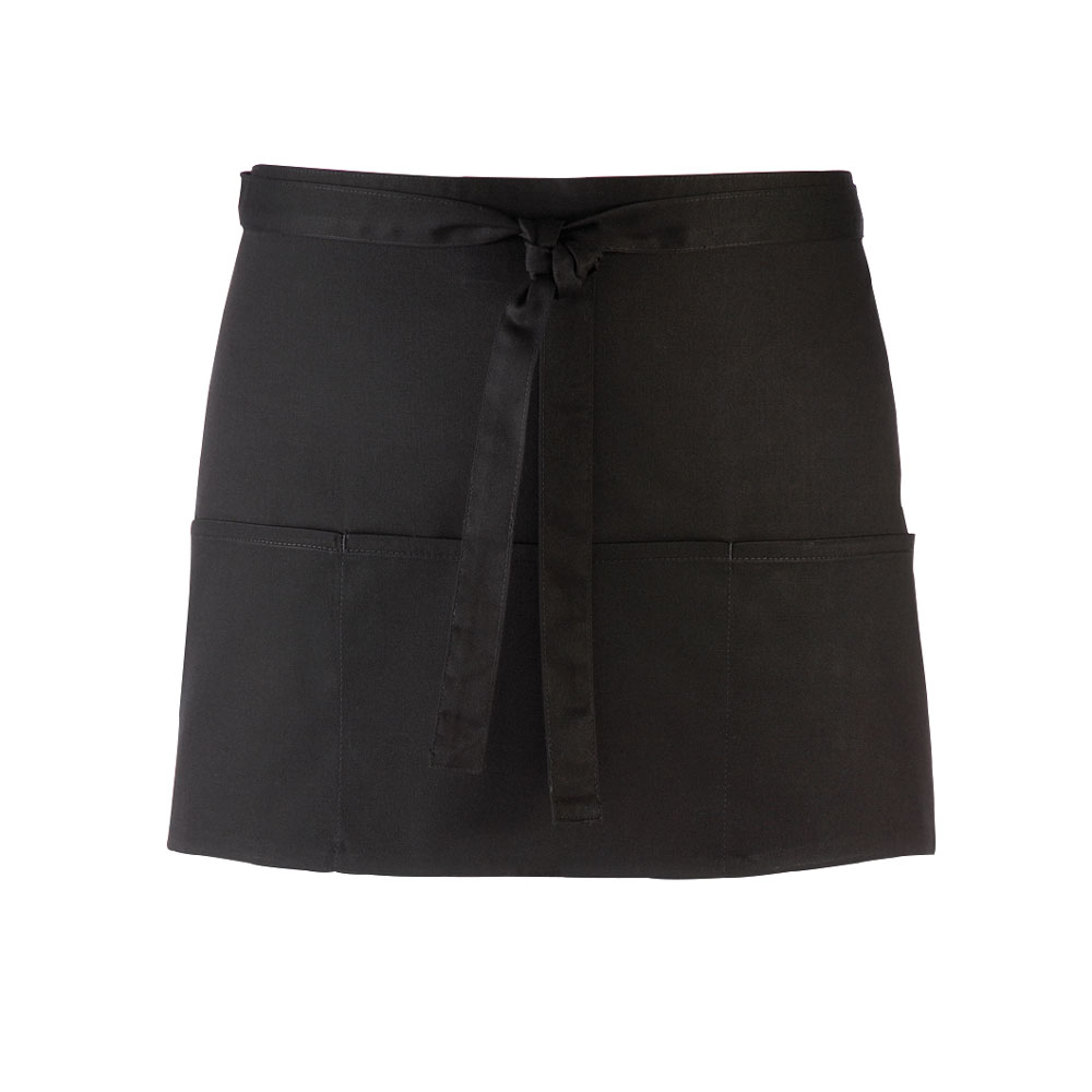 Premier PR155 Colours 3 Pocket Apron - Black