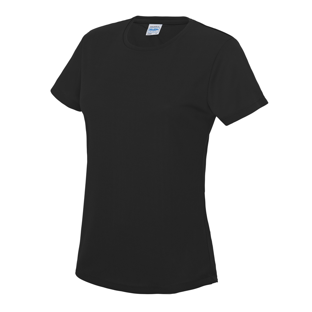 AWDis JC005 Women's Cool T-Shirt - Jet Black - XS