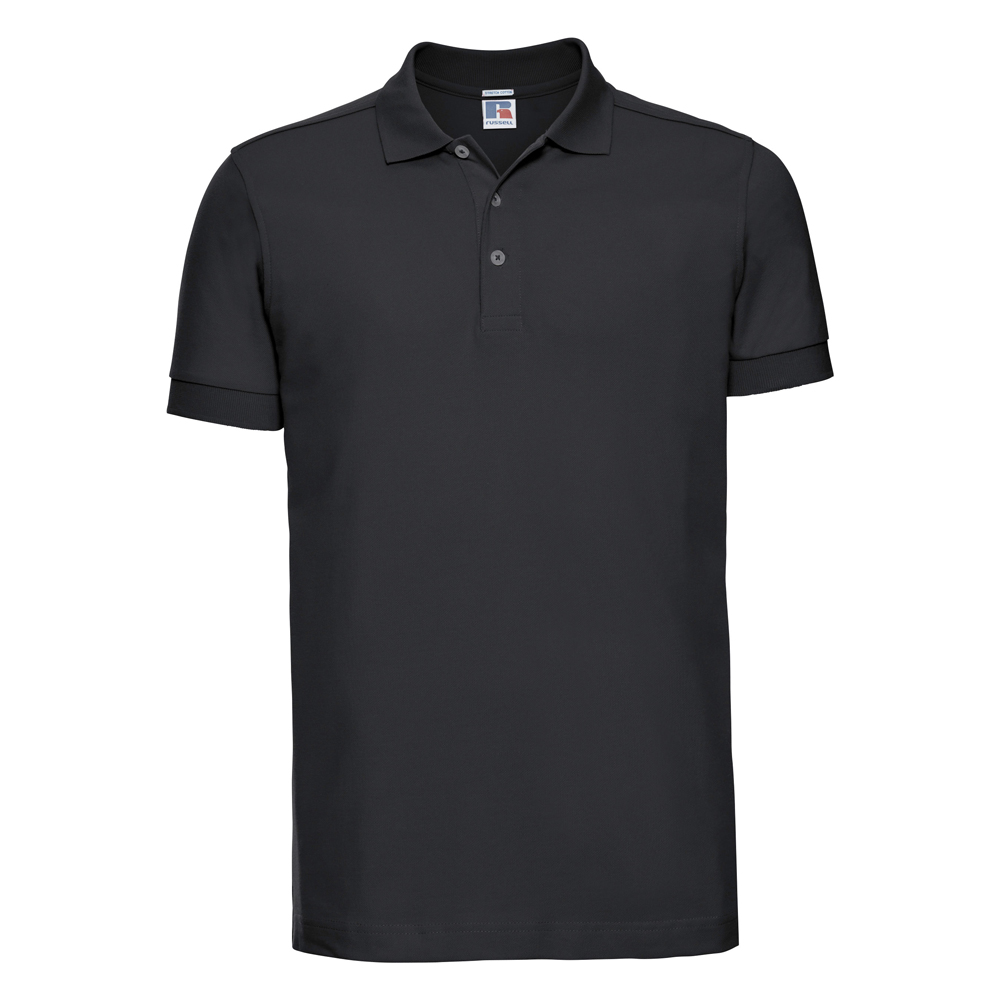 Russell J566M Slim Fit Stretch Poloshirt - Black - Small