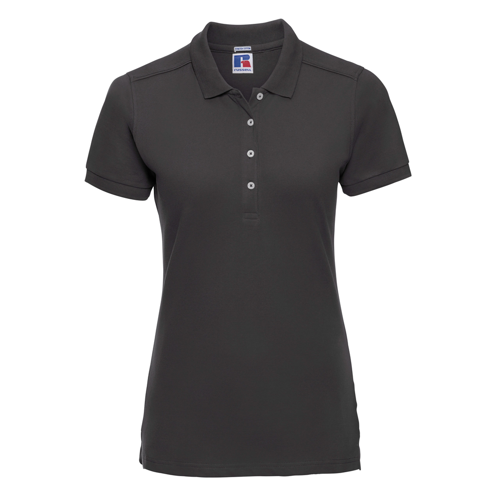 Russell Women's J566F Slim Fit Stretch Poloshirt - Black - 8