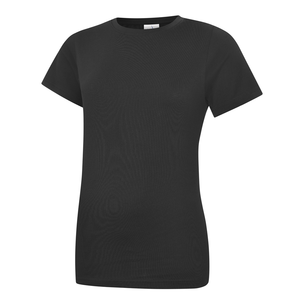 Uneek Women's UC318 Crew Neck T-shirt - Black - 08