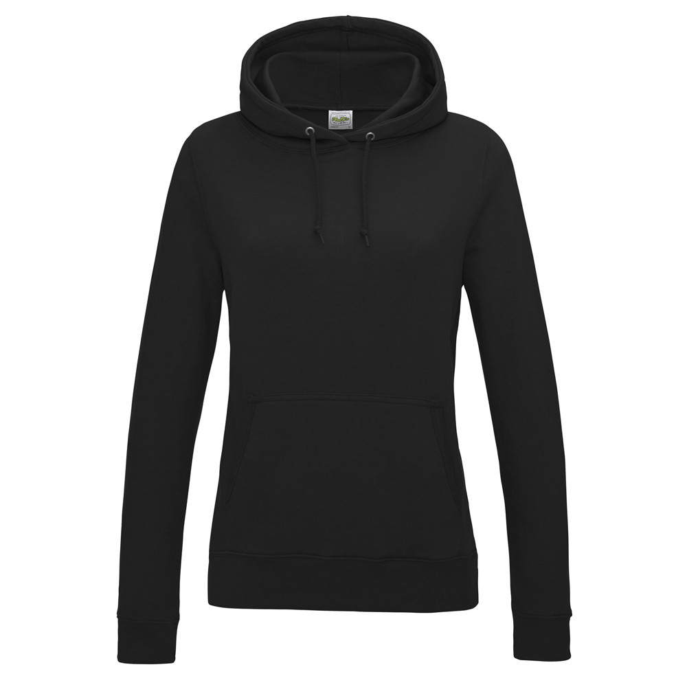 AWDis JH01F Women's College Hoodie - Jet Black - 8