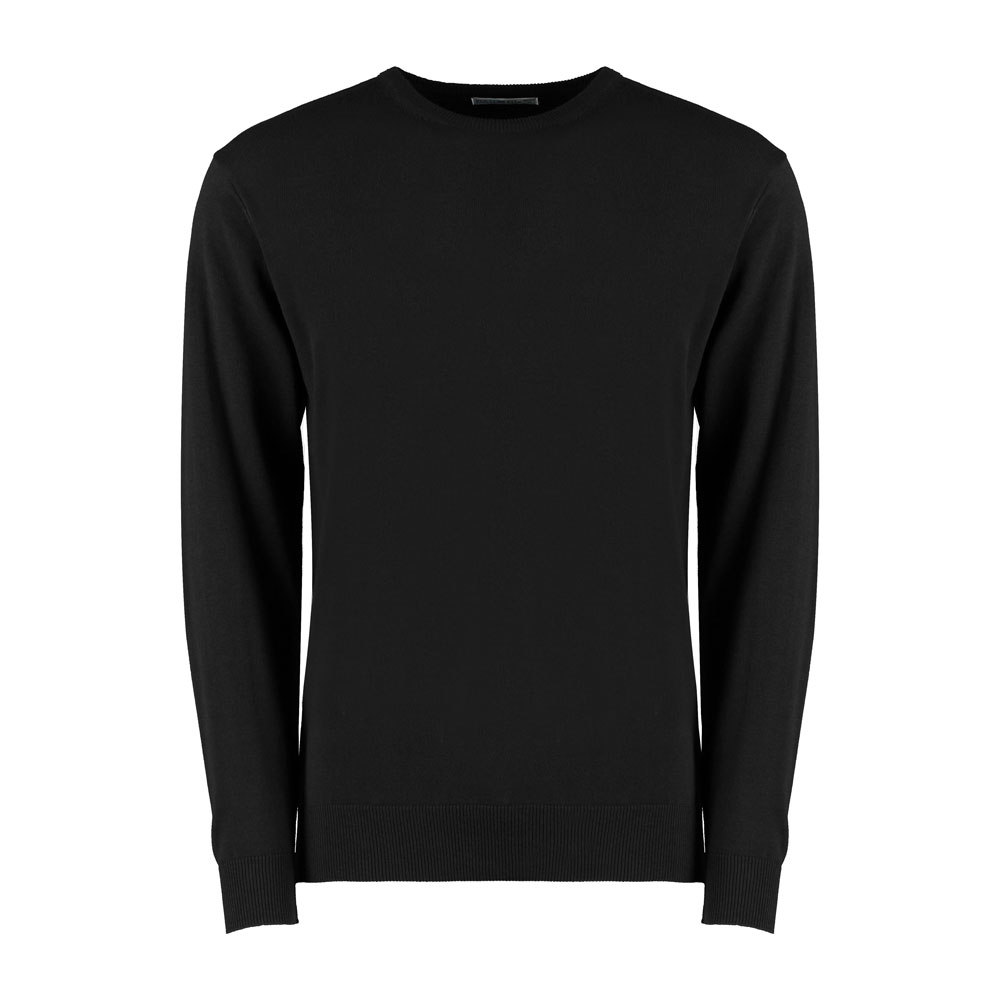 Kustom Kit KK253 Arundel Crew Neck Sweater - Black - XS