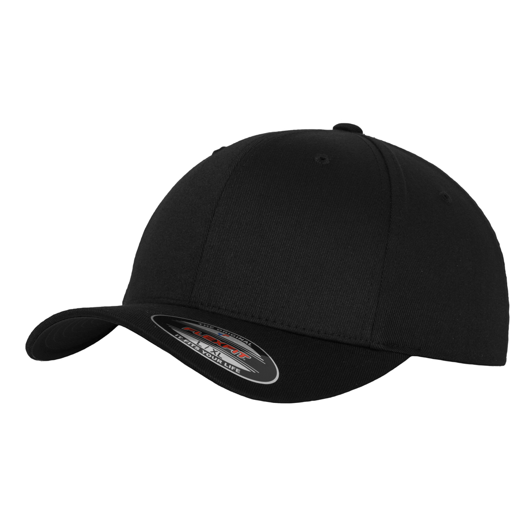 Yupoong Flexfit YP004 Fitted Baseball Cap - Black S/M