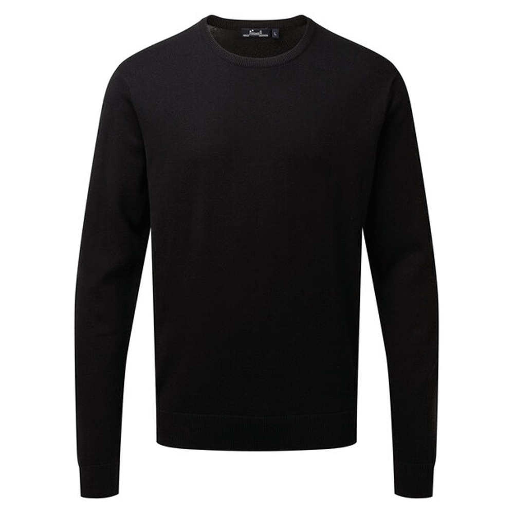 Premier PR692 Crew Neck Knitted Sweater - Black - 2XS