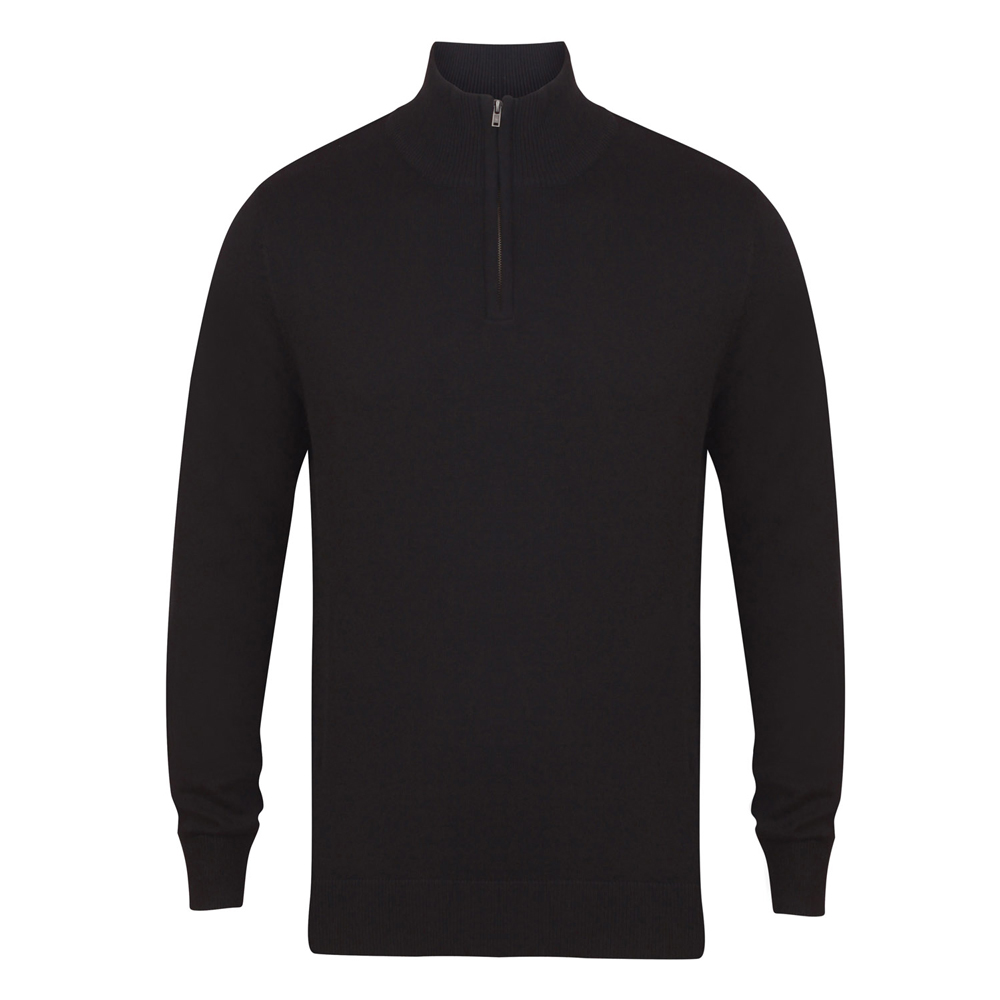 Henbury HB729  Zip Jumper - Black - XS