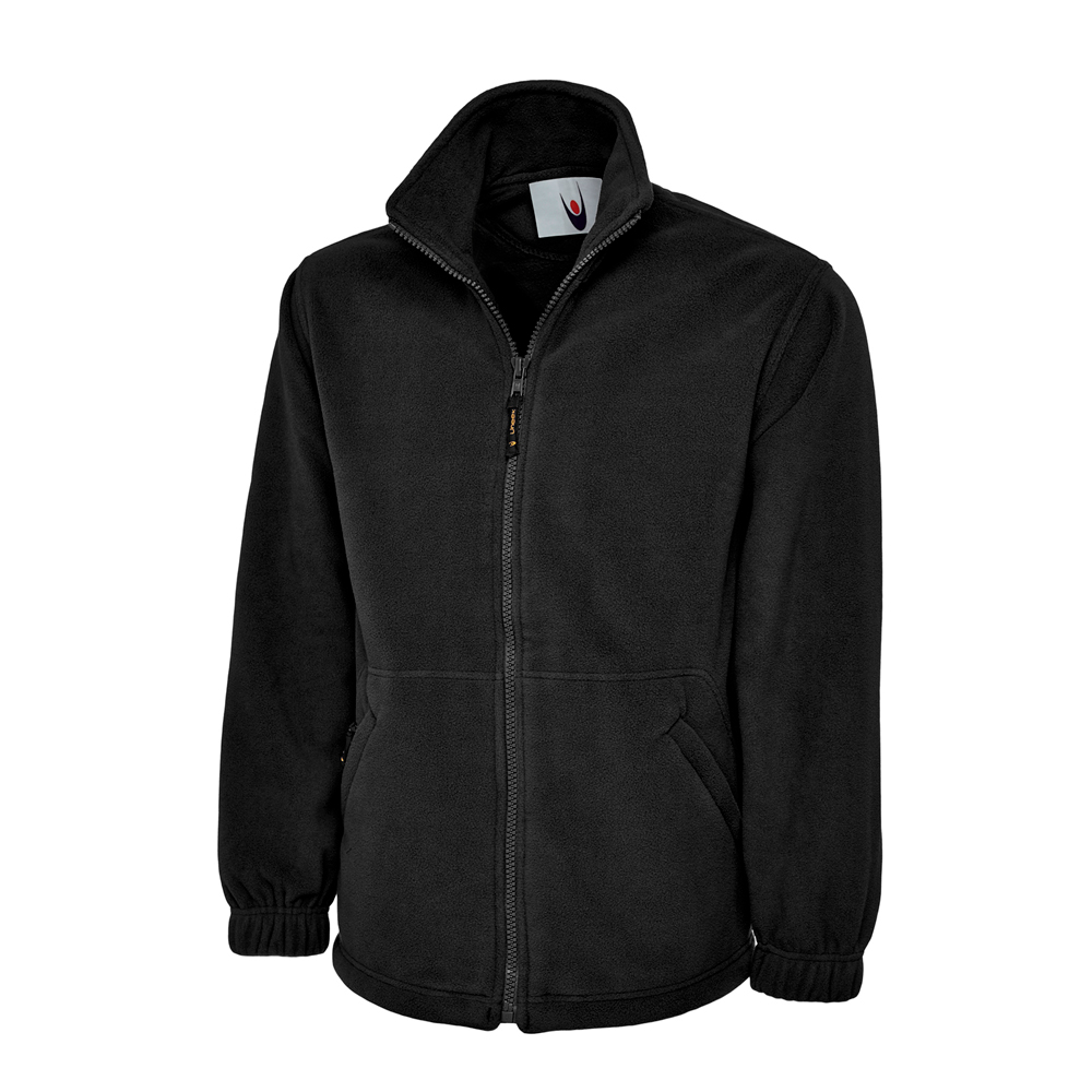 Uneek UC604 Classic Full Zip Fleece Jacket - Black - XS