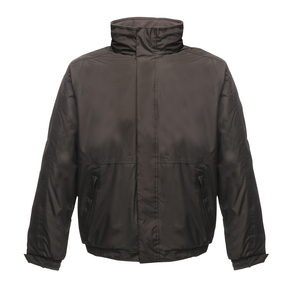 Regatta TRW297 Dover Fleece Lined Bomber Jacket - Black/Ash - 2XS