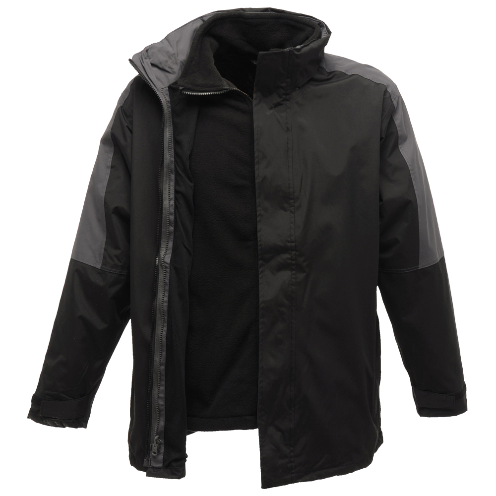 Regatta TRA130 Defender III 3-1 Jacket - Black/Seal Grey - Small