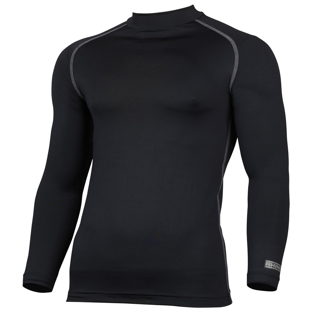 Rhino RH001 Long Sleeve Baselayer - Black - XS