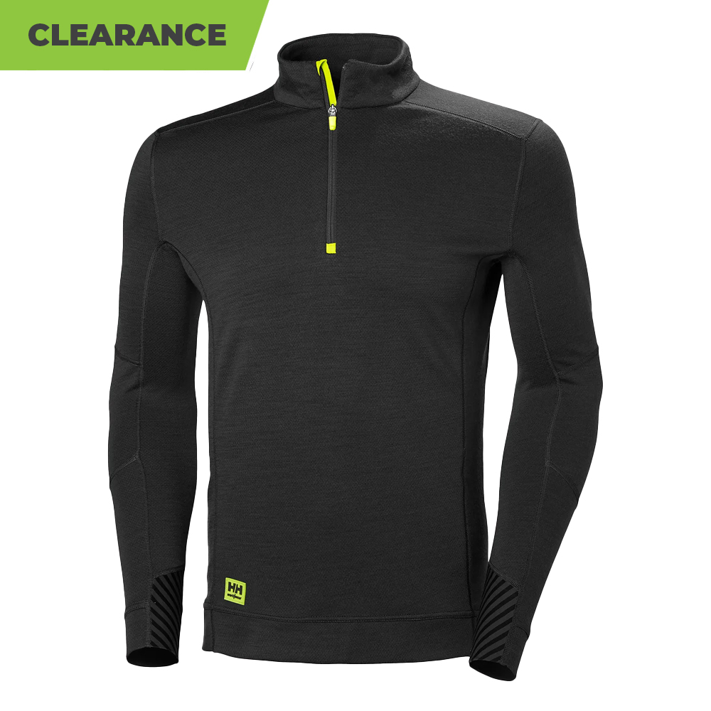 HH 75109 LIFA Base Layer Half Zip - Black - 2XL