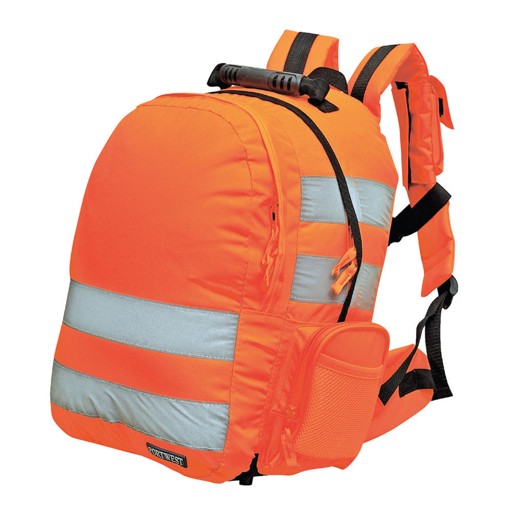 Portwest B904 Quick Release Hi-Vis Rucksack - Hi-Vis Orange