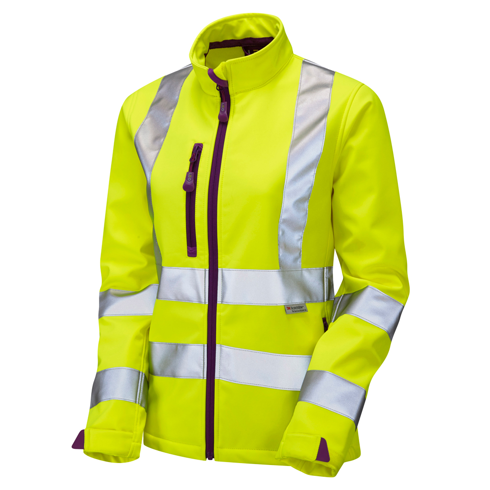 Leo SJL01 Honeywell Women's Softshell Jacket - Hi Viz Yellow - 08