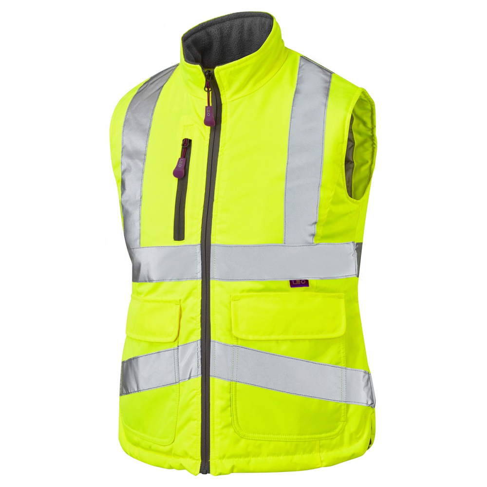 Leo BWL01 Sandymere Women's Bodywarmer - Hi Viz Yellow - 08