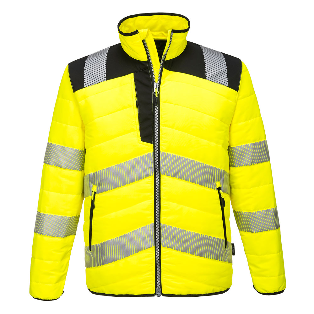 Portwest PW371 Hi Viz Baffle Jacket - Hi Viz Yellow - Small