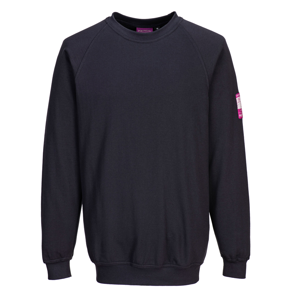 Portwest FR12 Flame Resistant Anti-Static Sweatshirt - Navy - Small