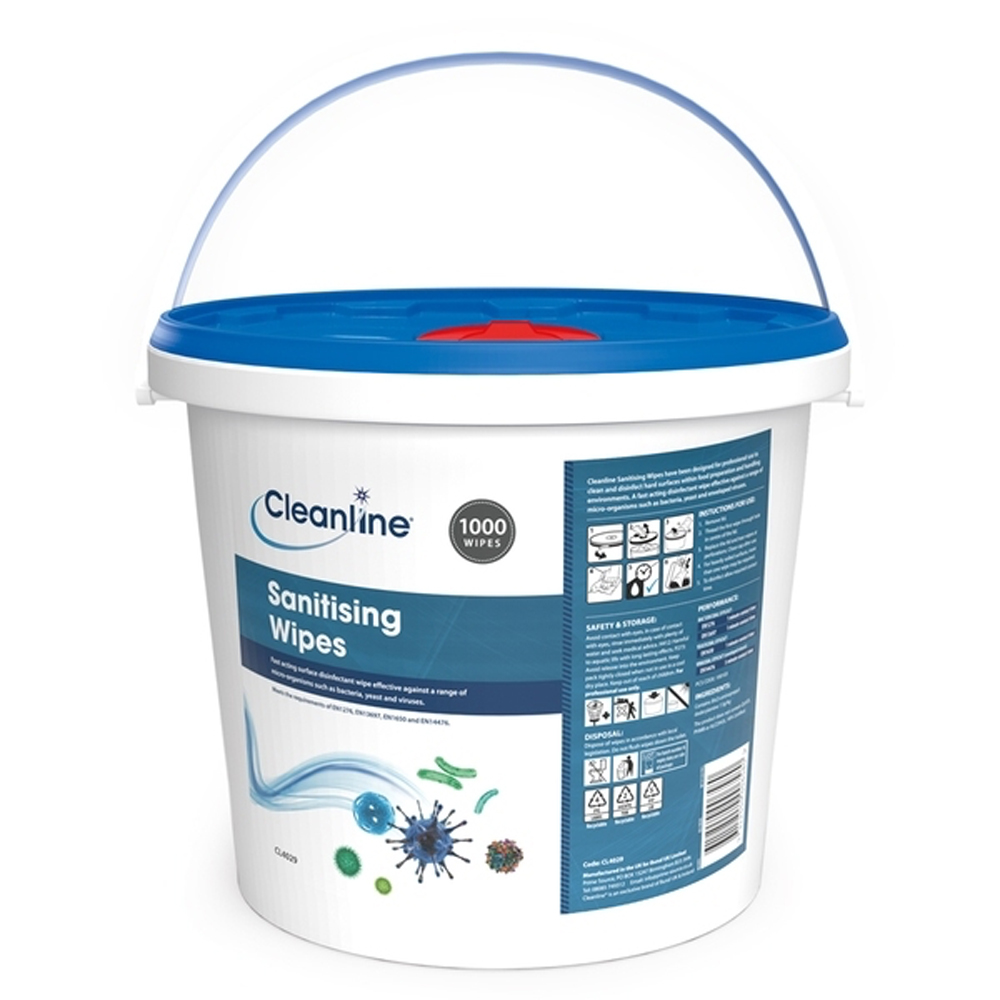 Cleanline Sanitising Wipe - Tub of 1000 wipes